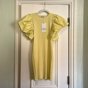 Zara yellow dress, new with tags, never worn!
